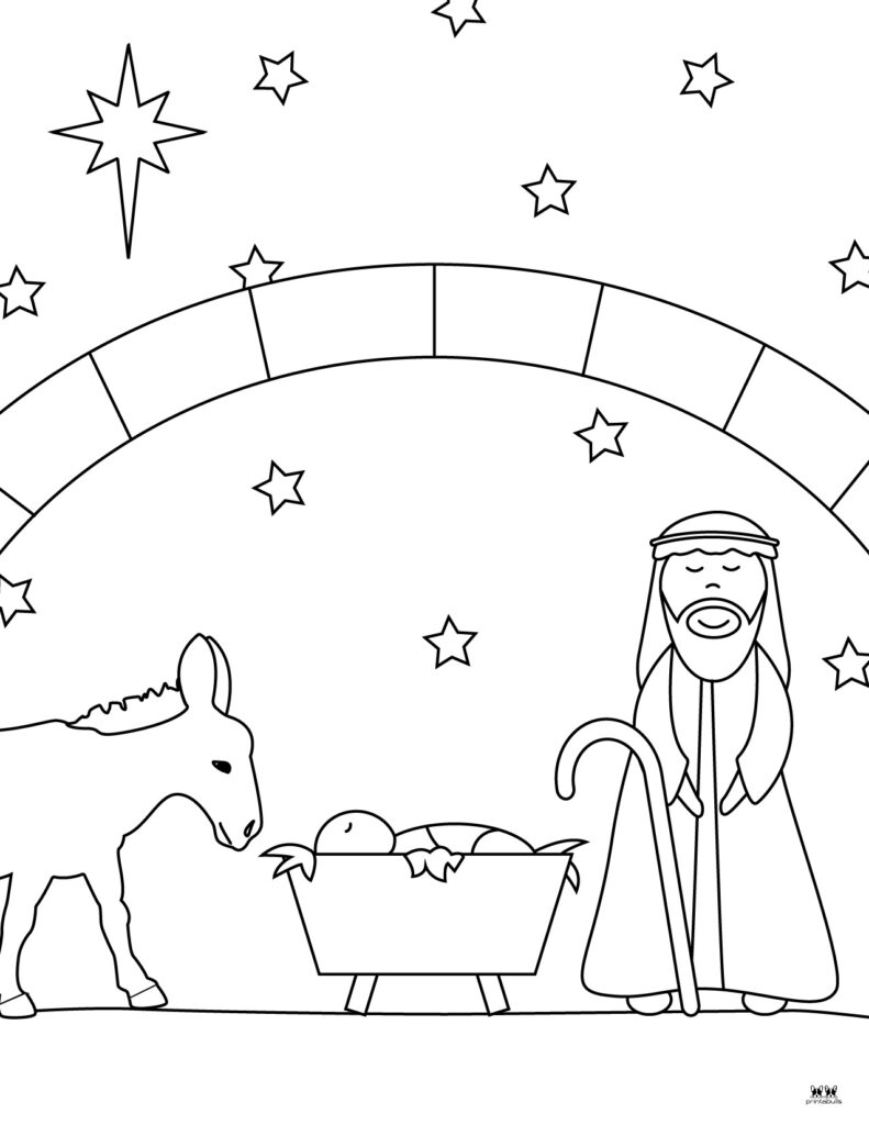 Nativity coloring pages