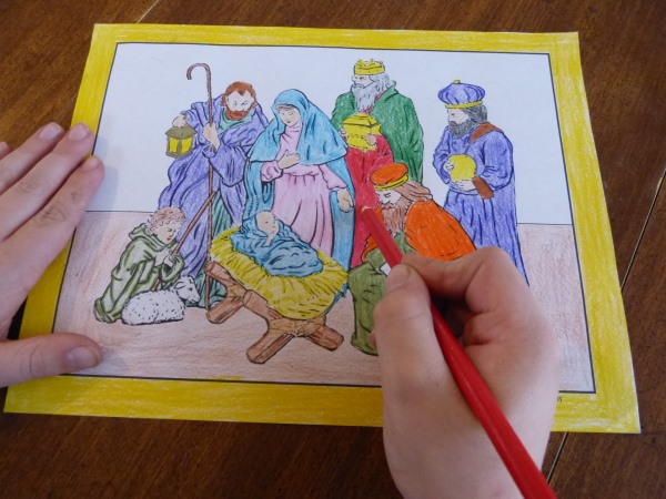 Printable christmas coloring pages âï jesus mary nativity scenes