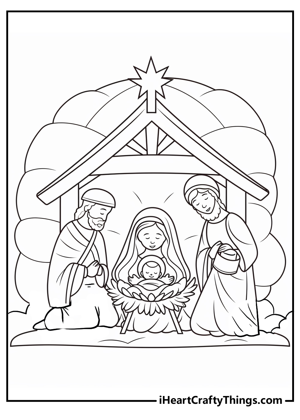 Nativity coloring pages free printables