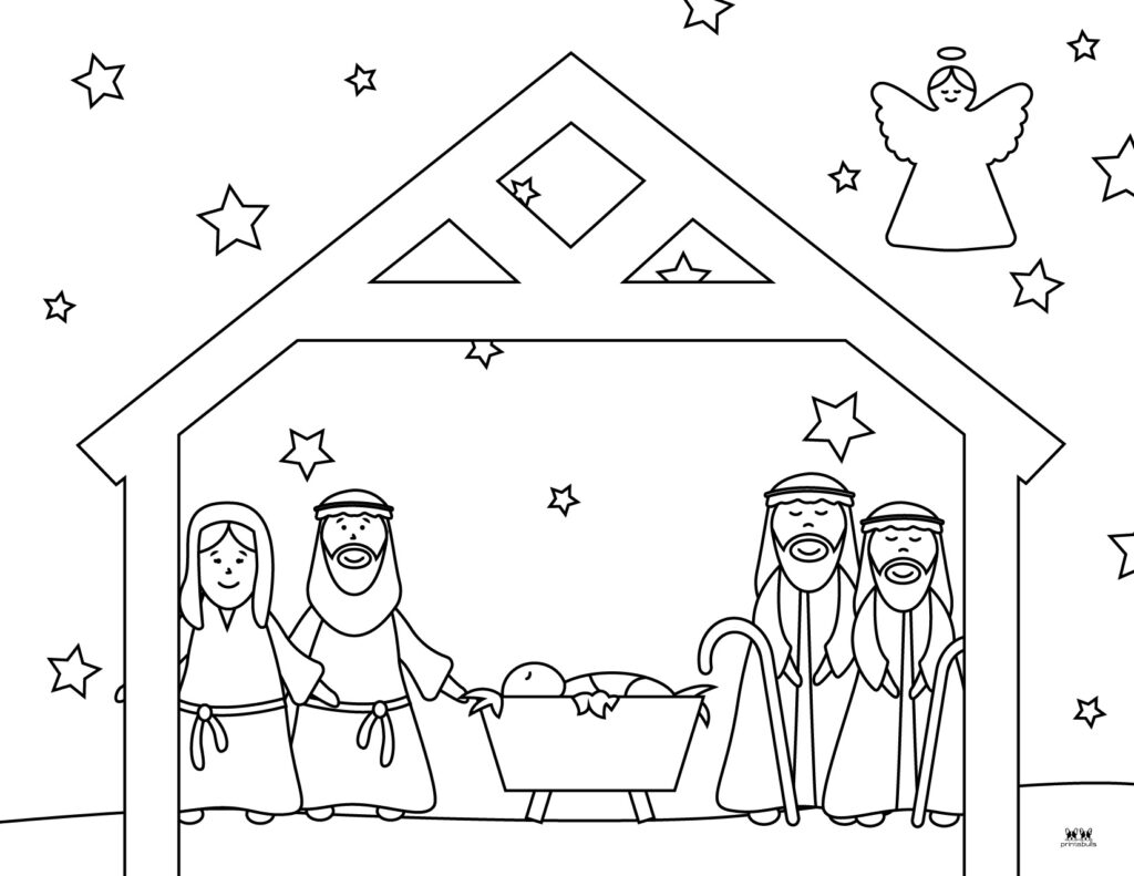 Nativity coloring pages