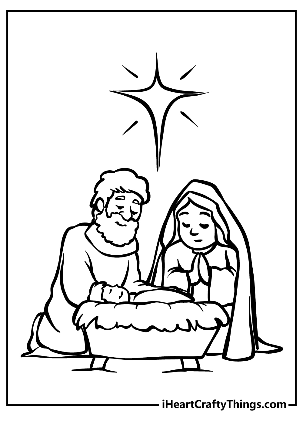 Nativity coloring pages free printables