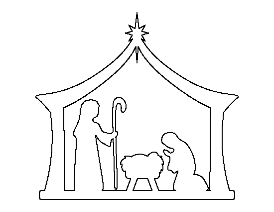 Printable nativity template