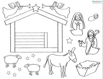 Free printable nativity scenes for the holidays
