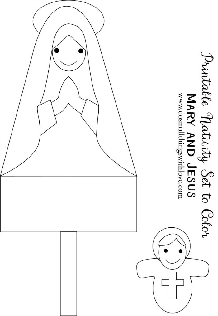 Nativity set advent calendar printable