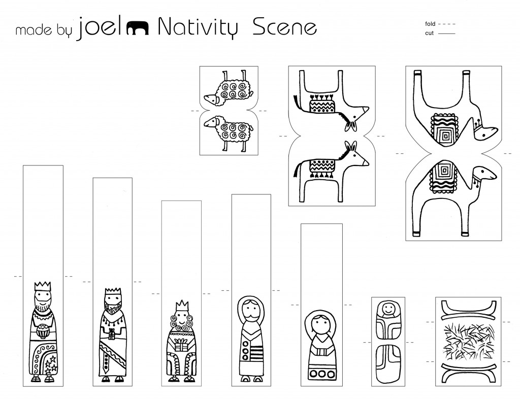 Paper city nativity scene â made by joel