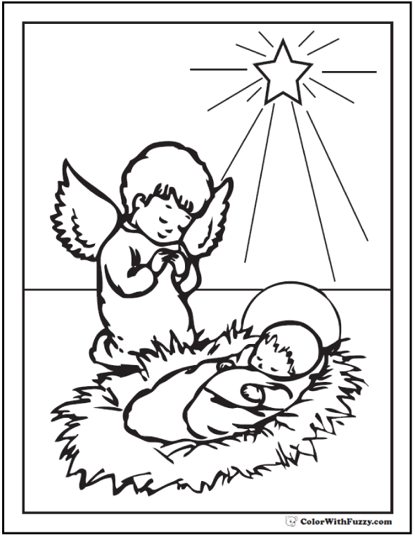 Kids christmas coloring pictures â nativities merry christmas