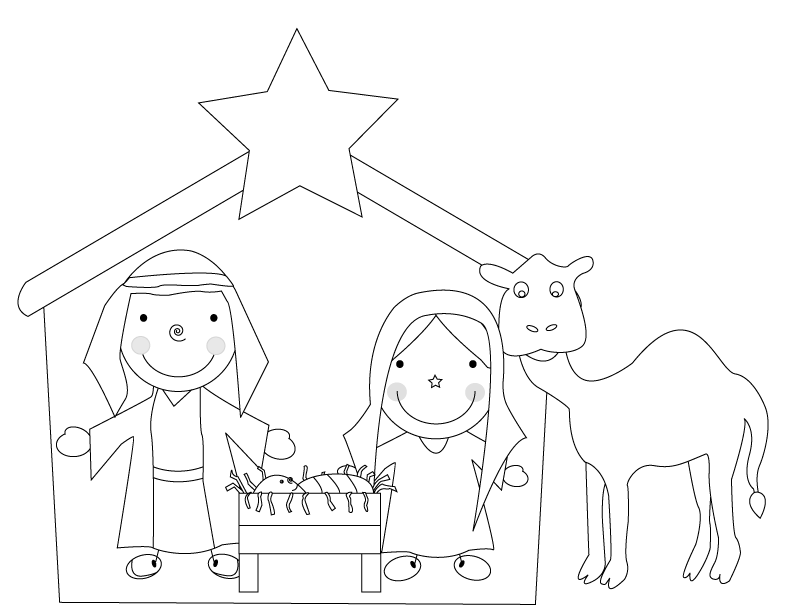 Free printable nativity coloring pages for kids