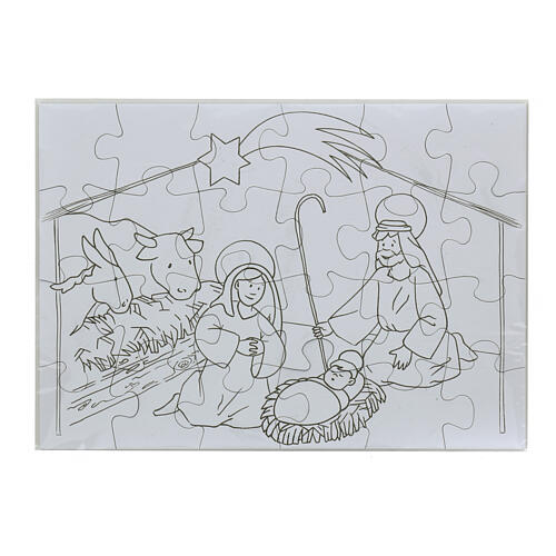 Louring puzzle of the nativity scene by azur loppiano large pieces x in online sales on