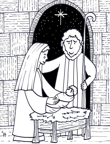 Nativity coloring pages â stushie art