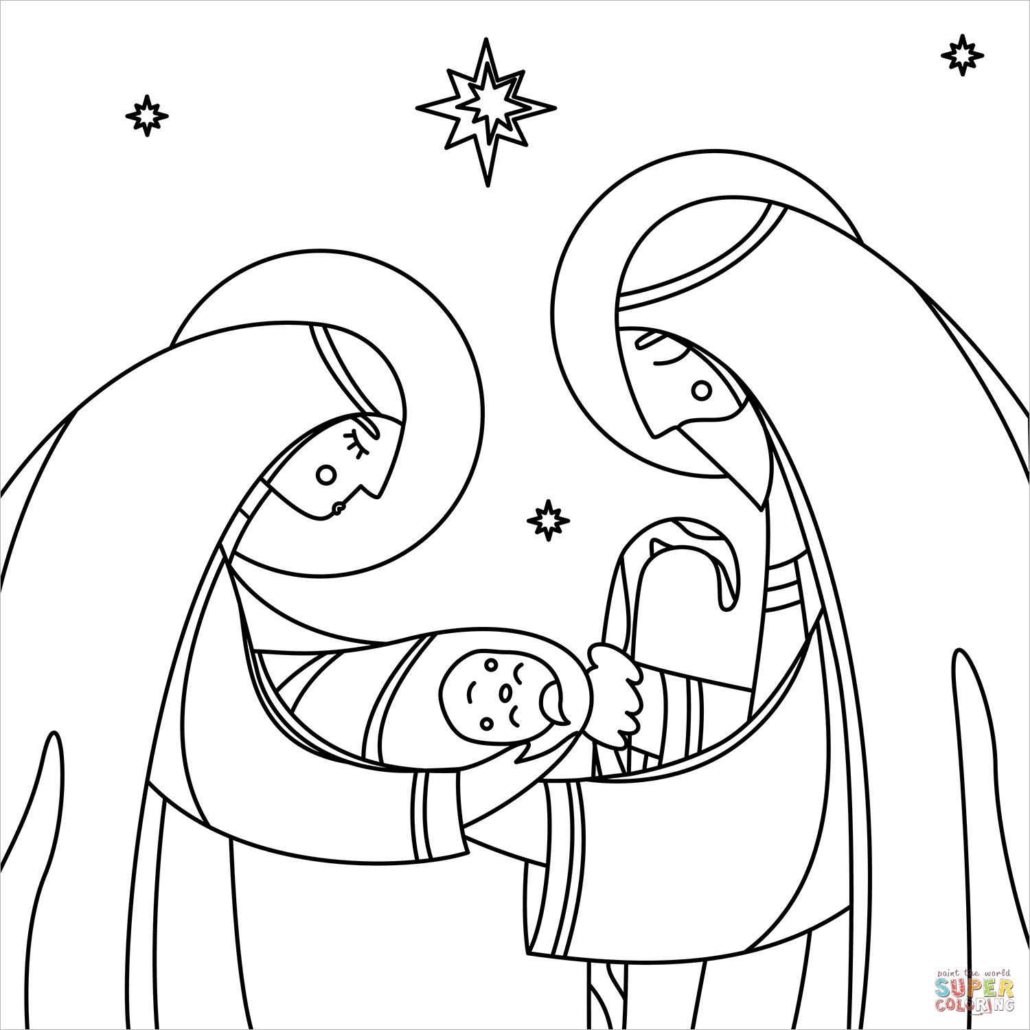 Christmas nativity coloring page free printable coloring pages