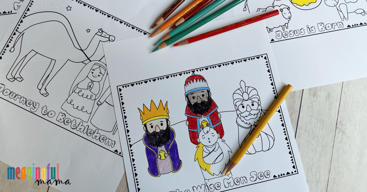 Free christmas nativity coloring sheets