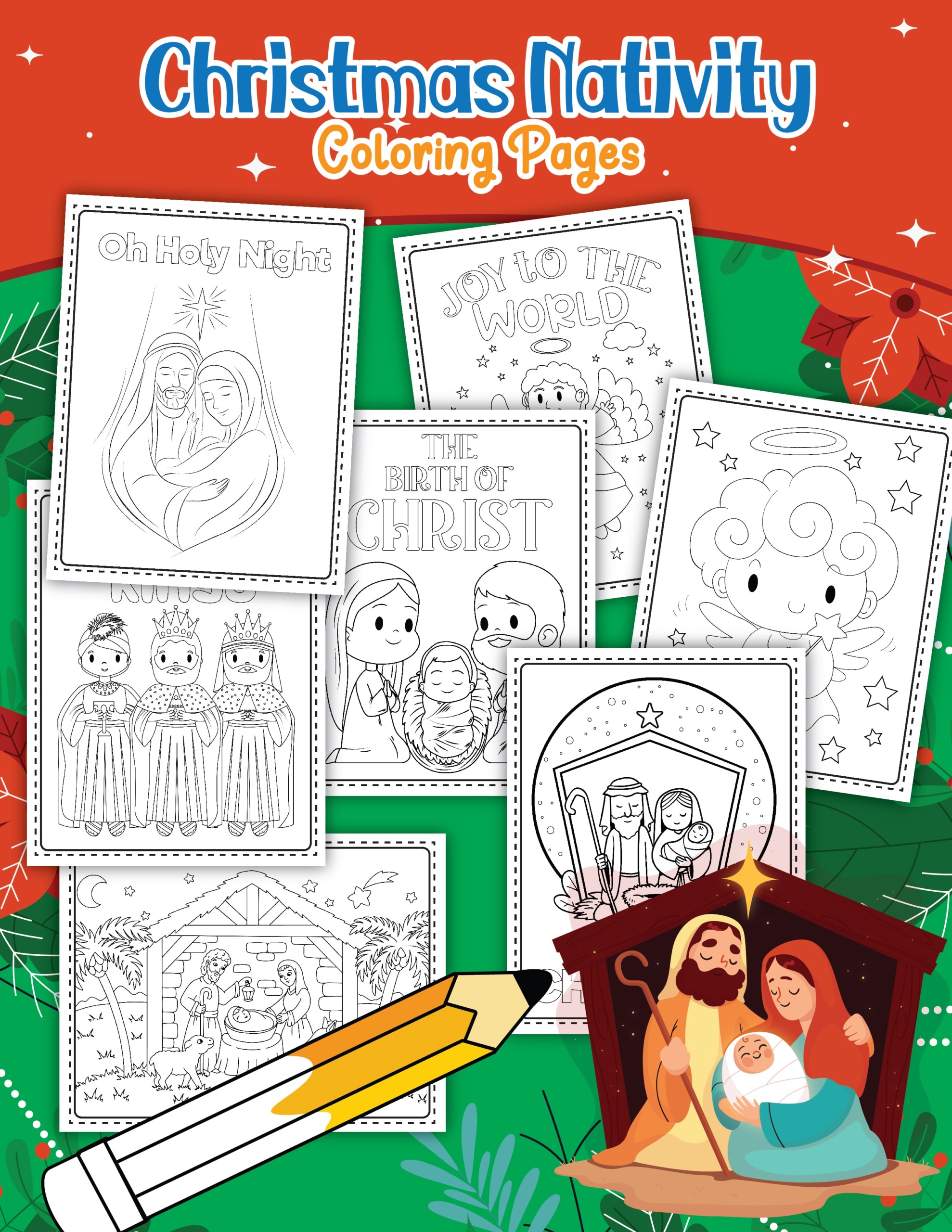 Nativity coloring pages