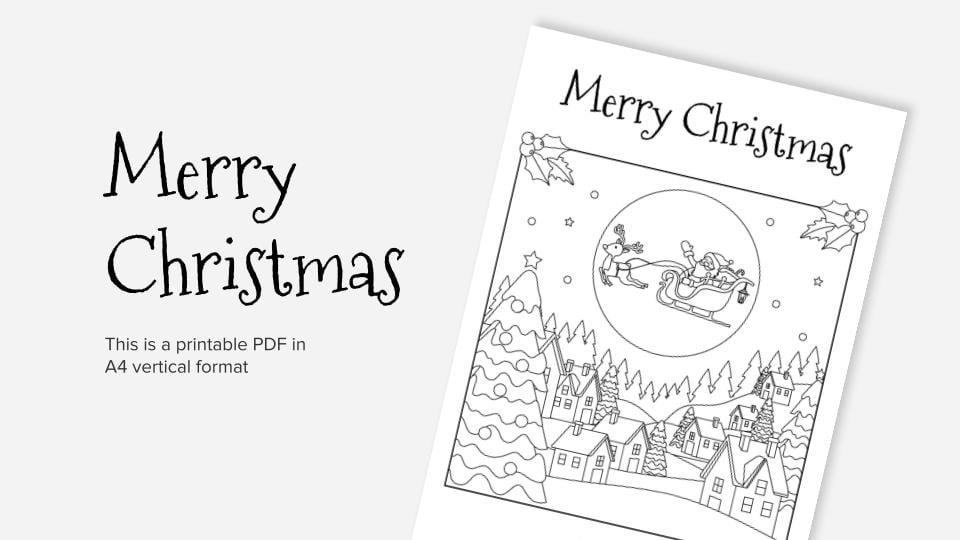 Merry christmas to all printable coloring worksheet