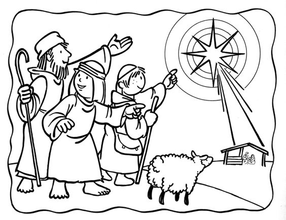 Free printable nativity coloring pages for kids