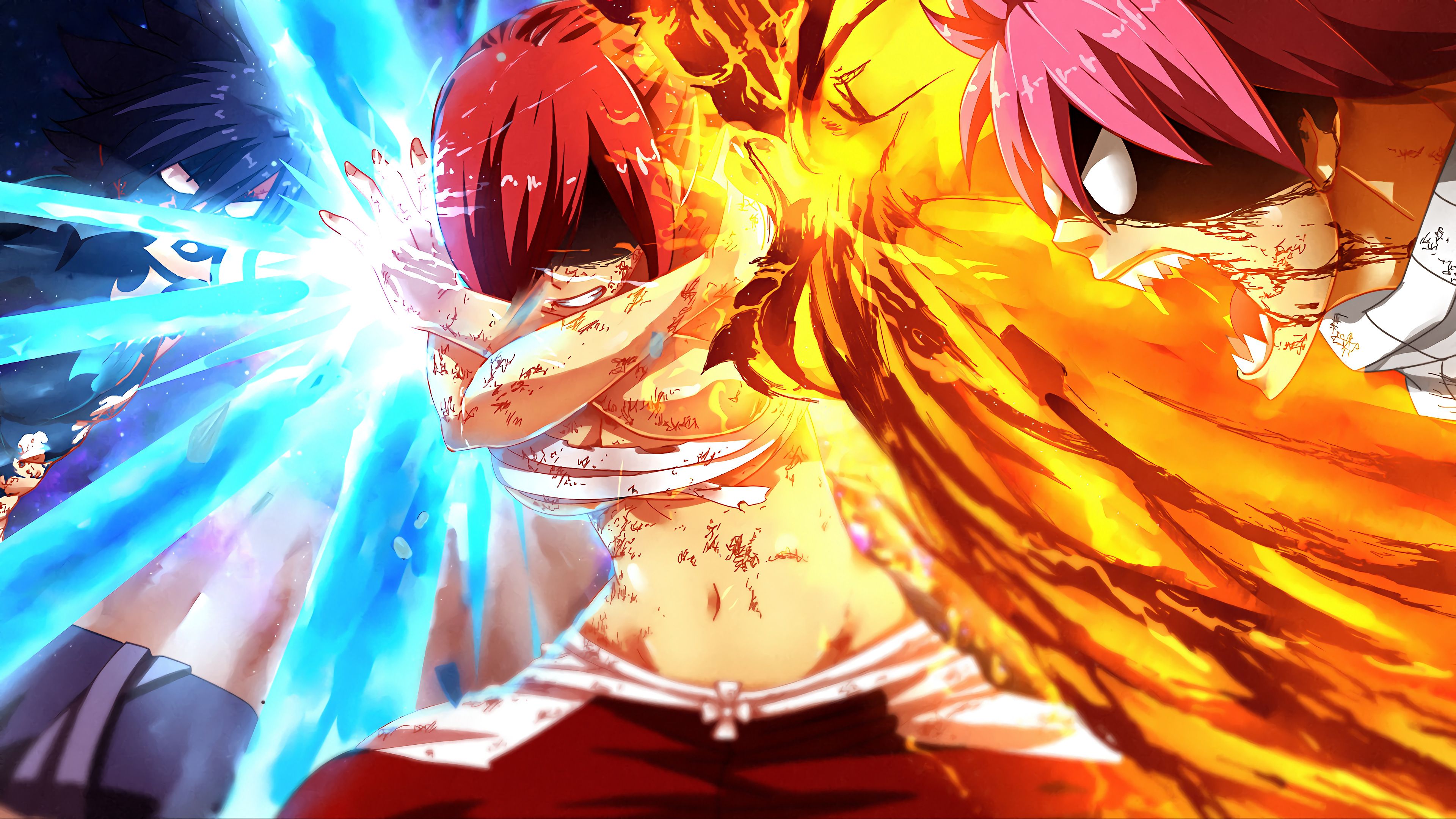 HD desktop wallpaper: Anime, Fairy Tail, Natsu Dragneel, Gray Fullbuster  download free picture #766672