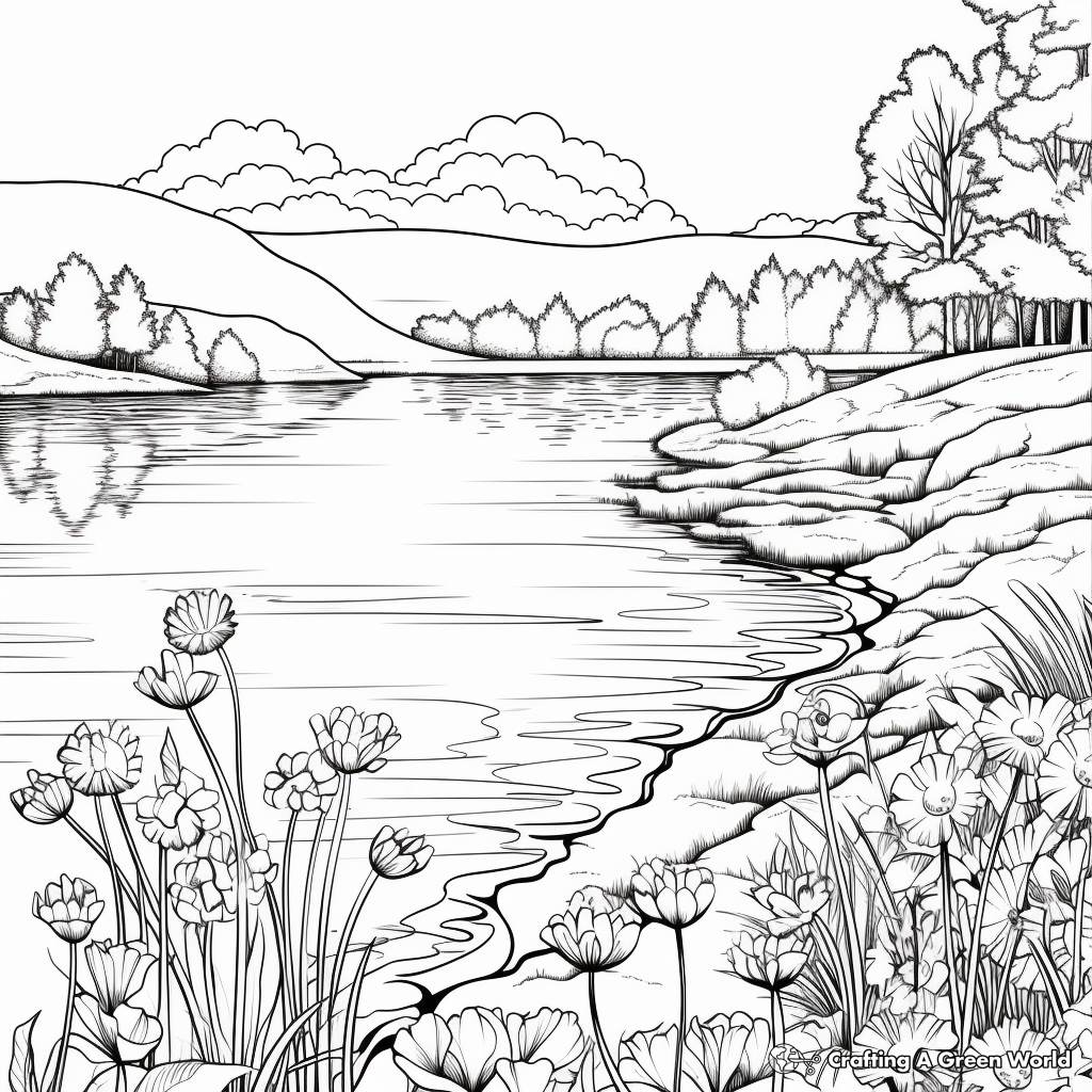 Nature coloring pages for adults