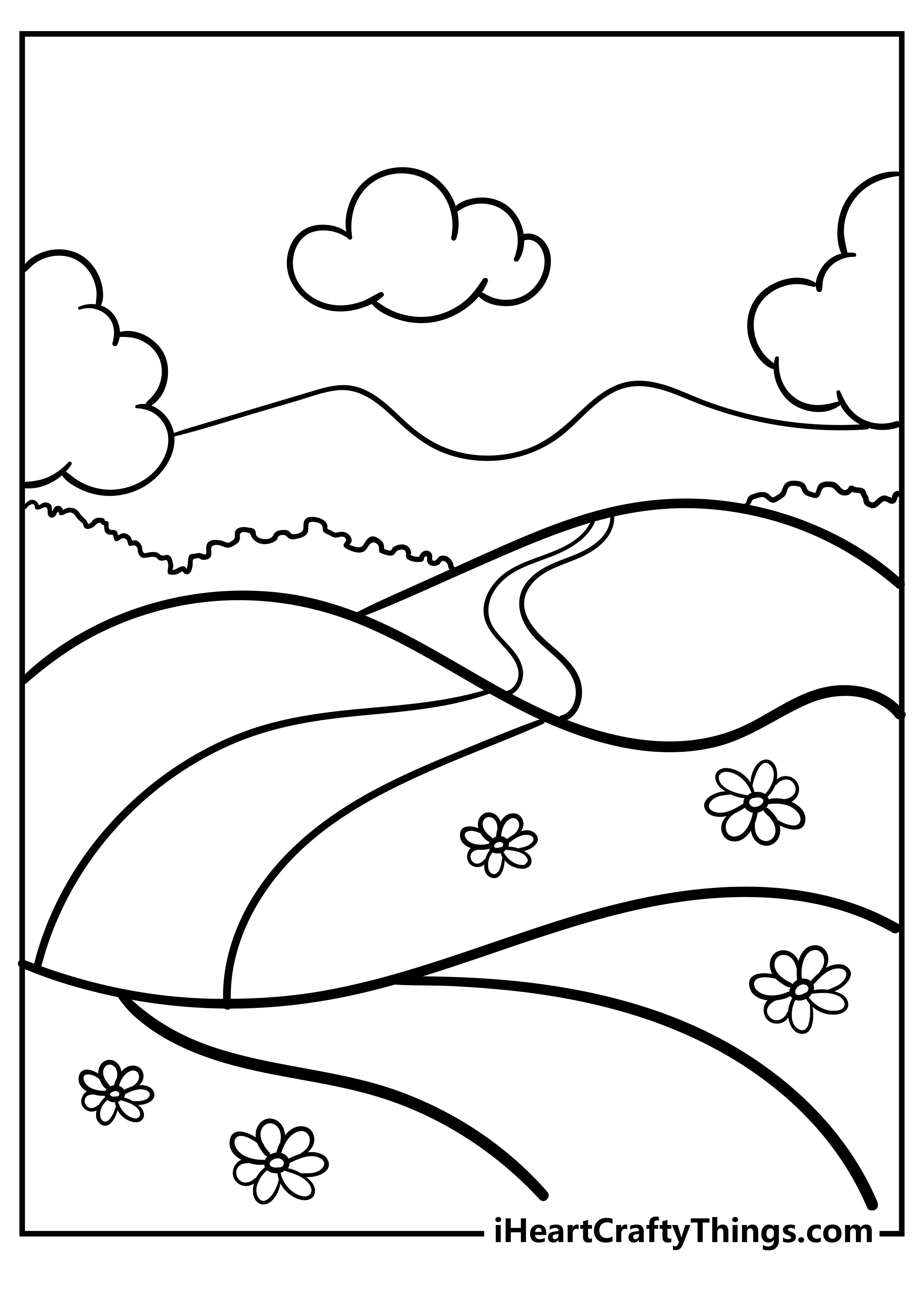 Nature coloring pages free printables