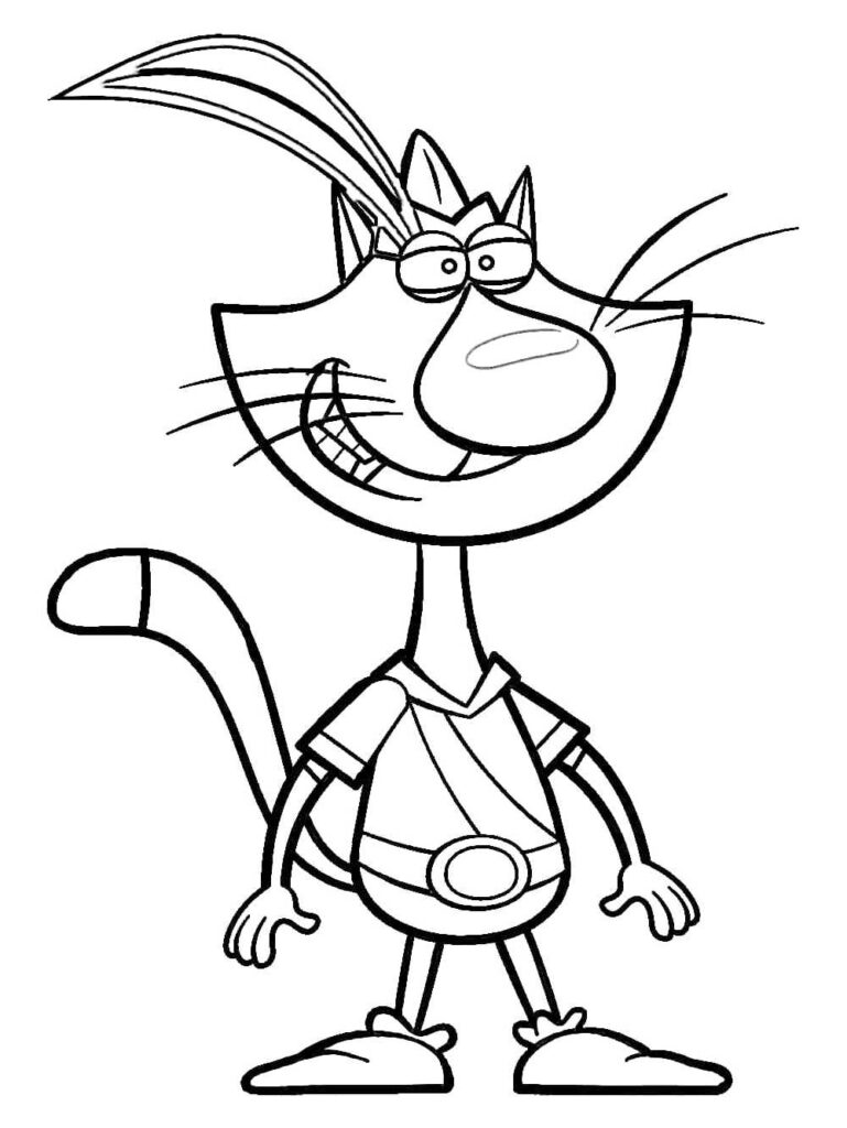 Nature cat coloring pages