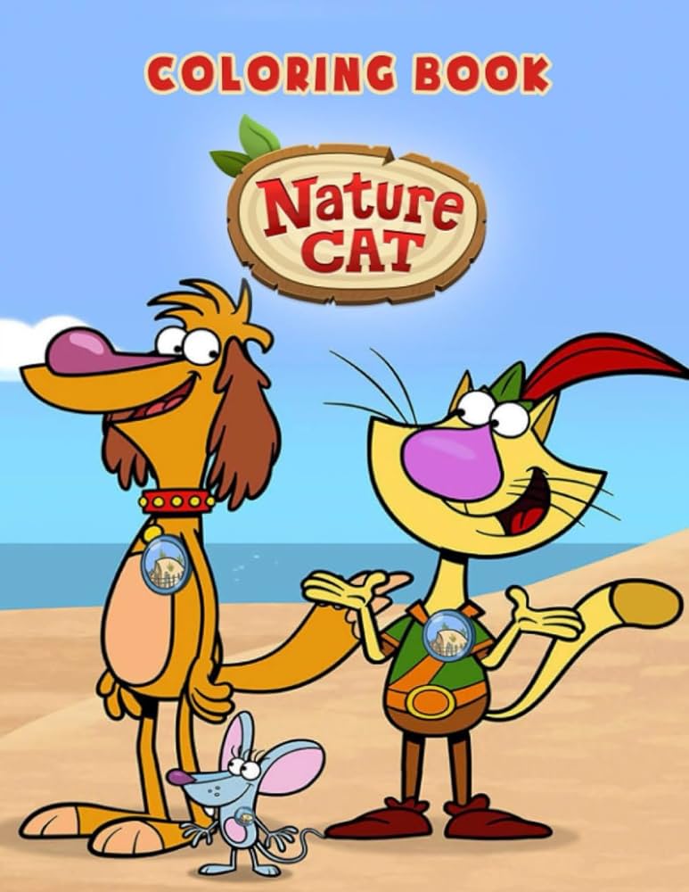 Nature cat coloring book jumbo colouring pages for kids and adults susan brey books