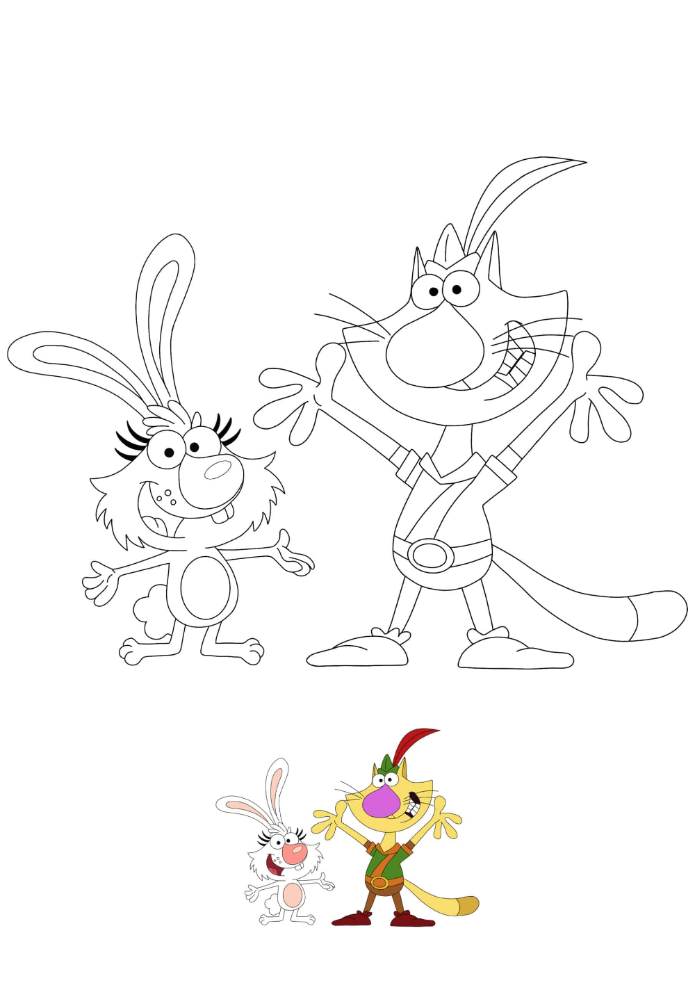 Nature cat coloring pages