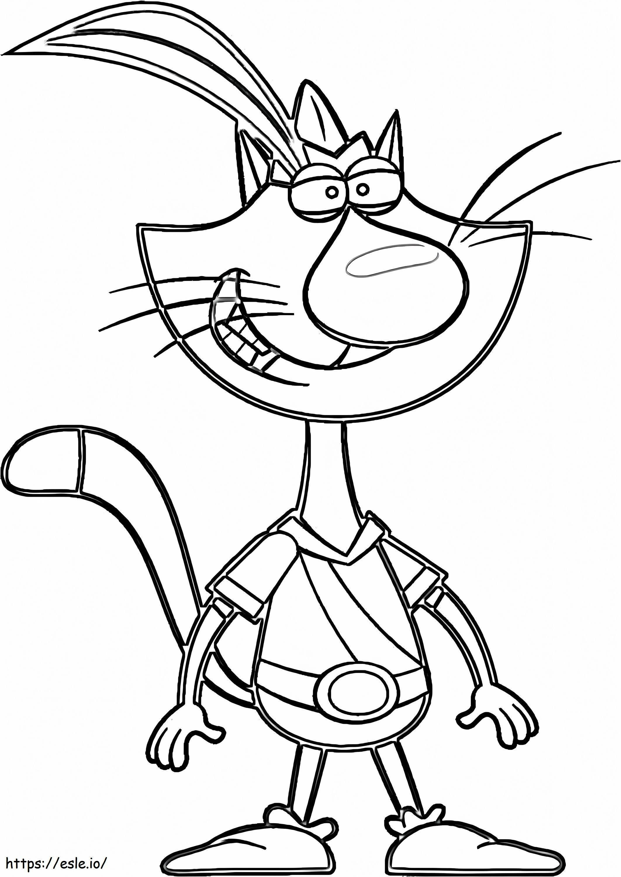 Nature cat coloring page