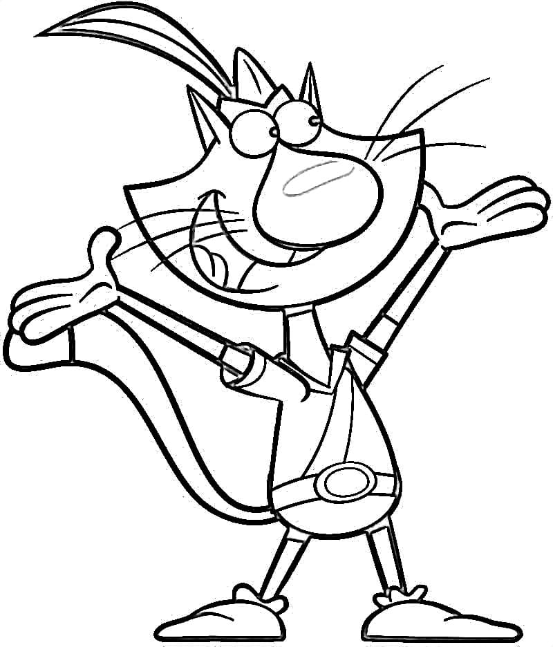 Nature cat coloring book to print and online