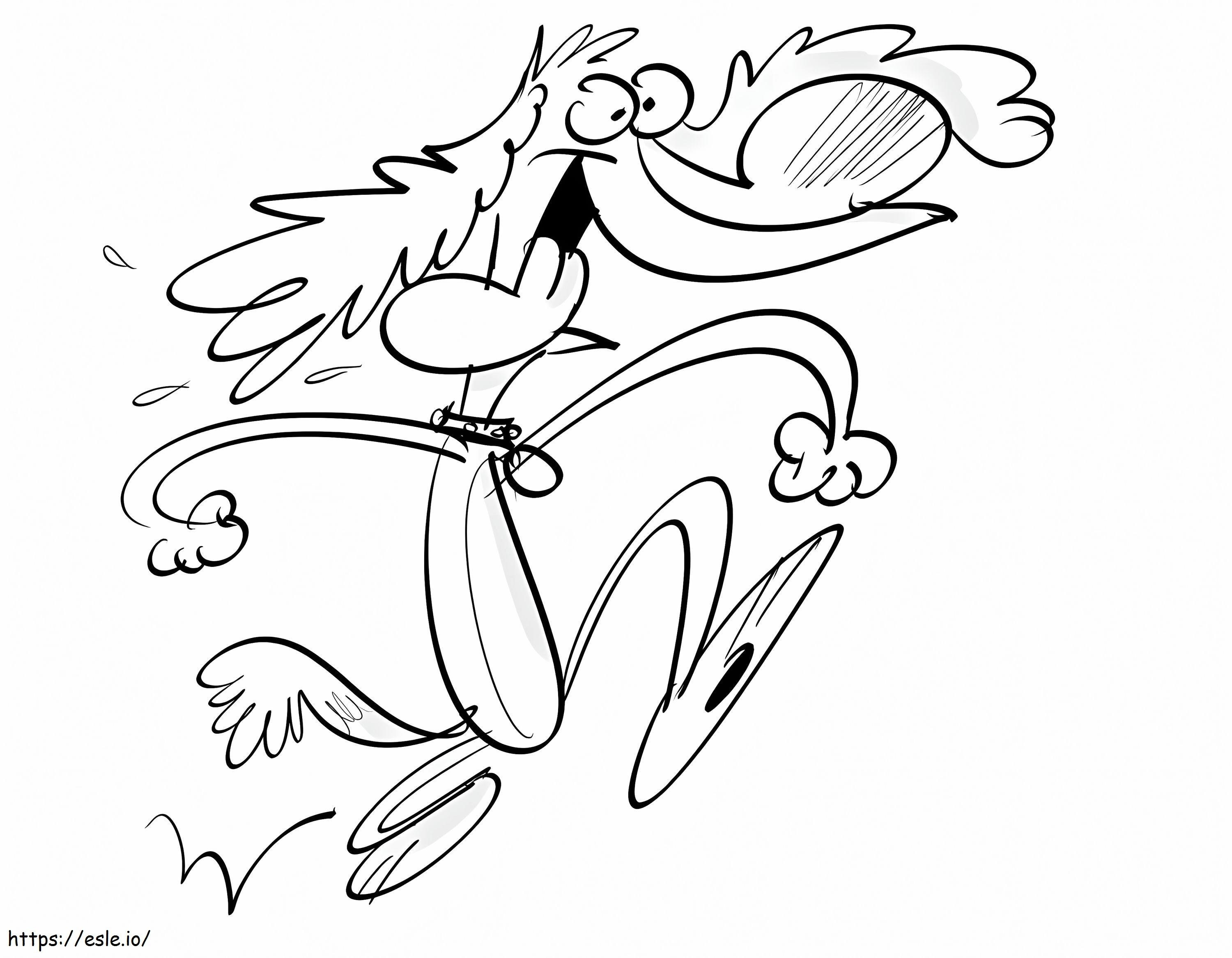 Hal the dog from nature cat coloring page