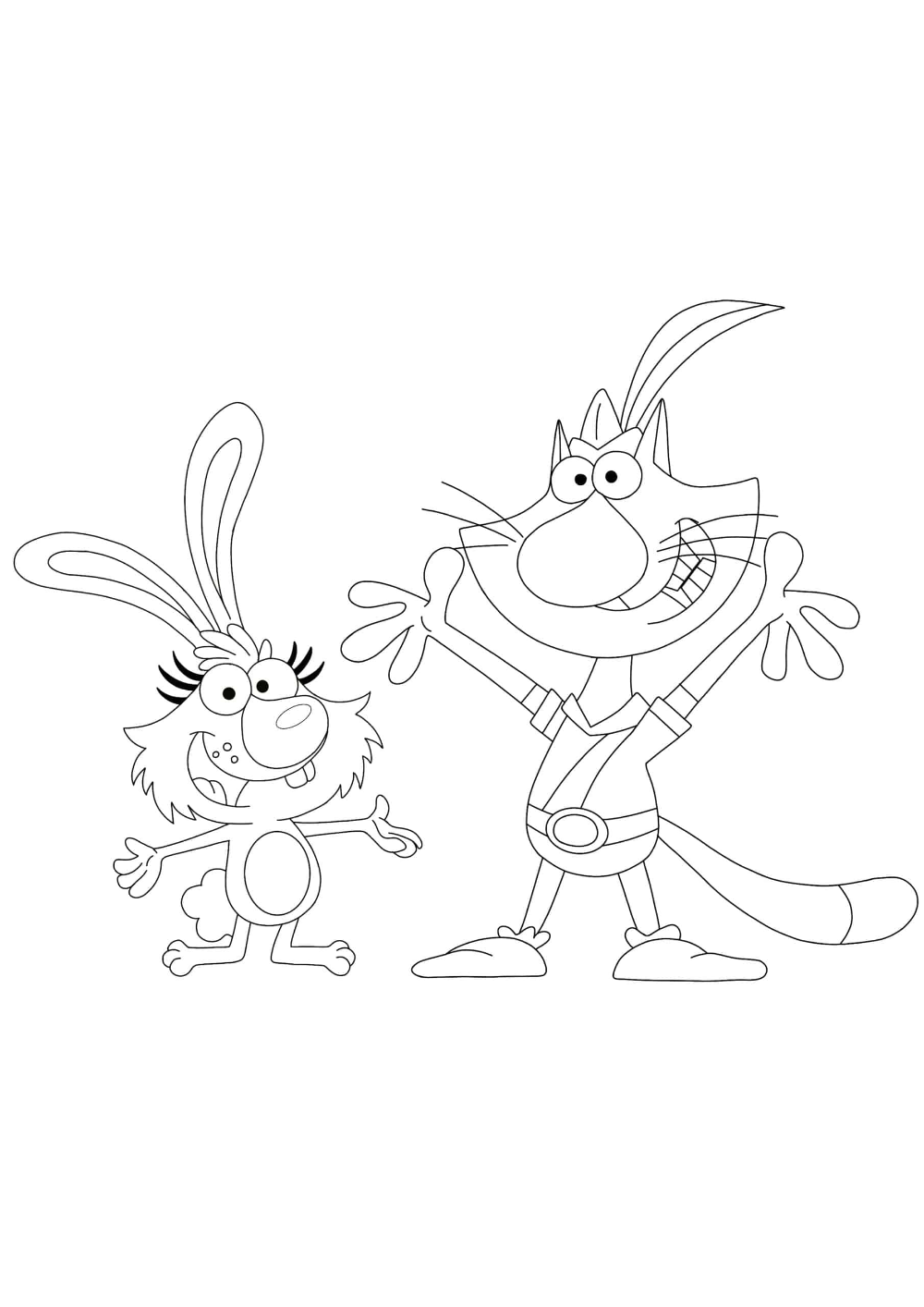 Nature cat coloring pages