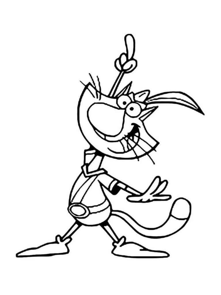 Nature cat coloring pages