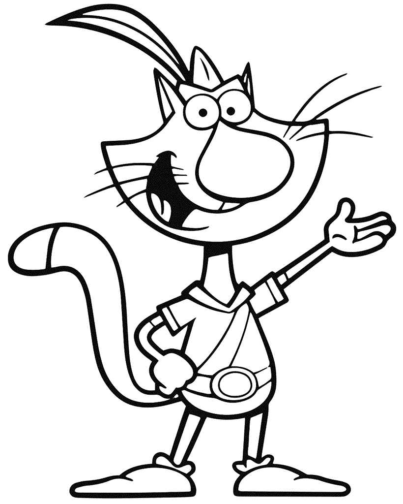 Nature cat coloring pages