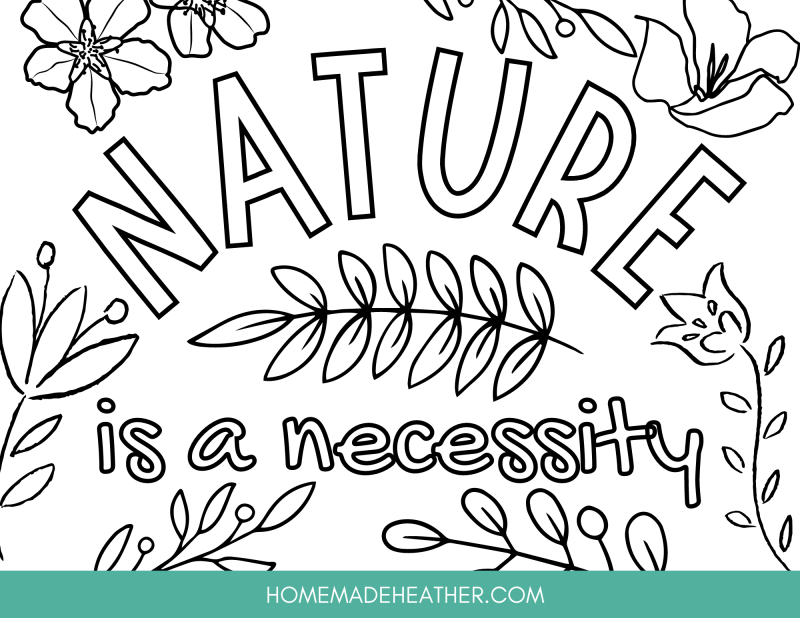 Free nature printable coloring pages homemade heather