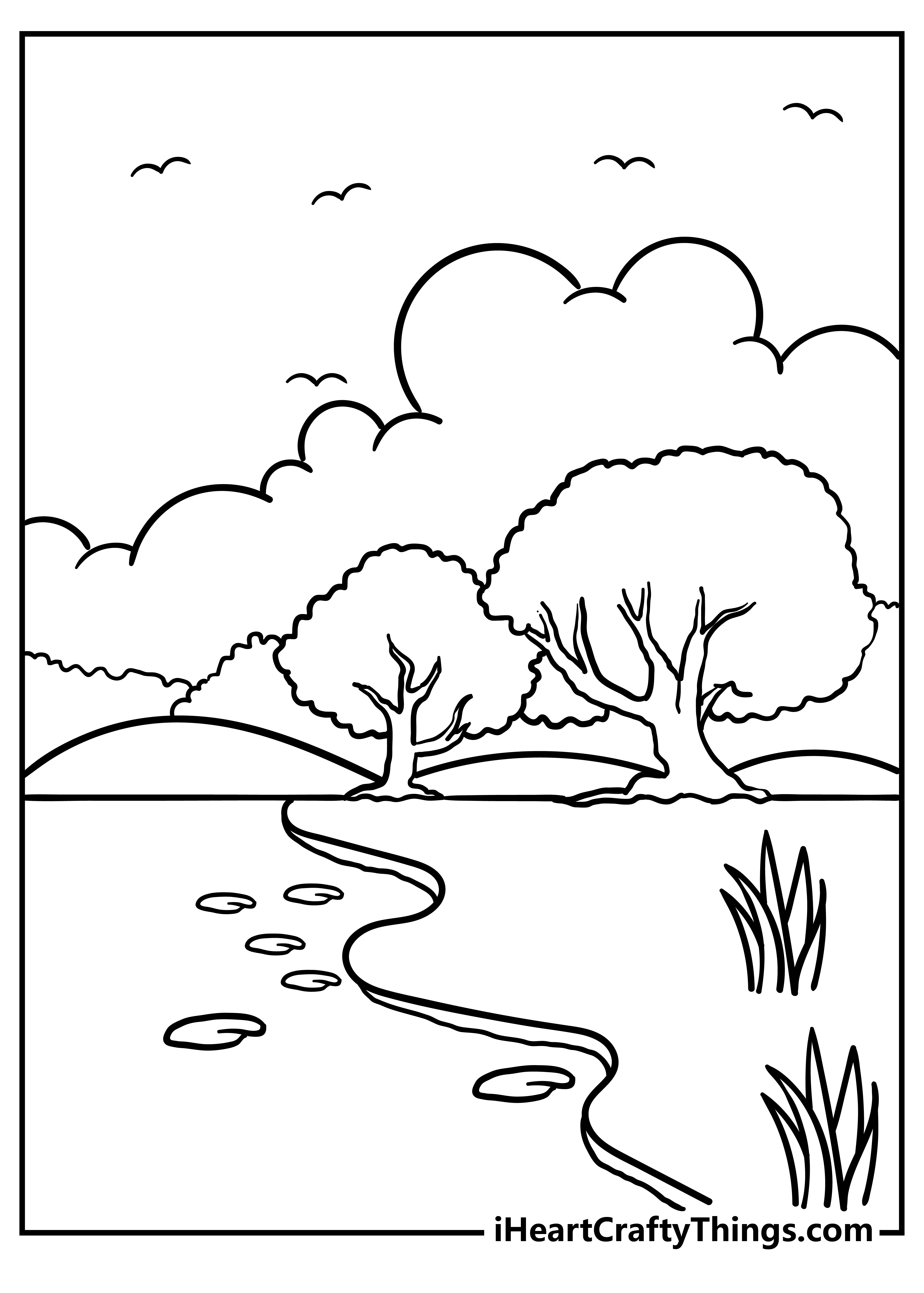 Nature coloring pages free printables