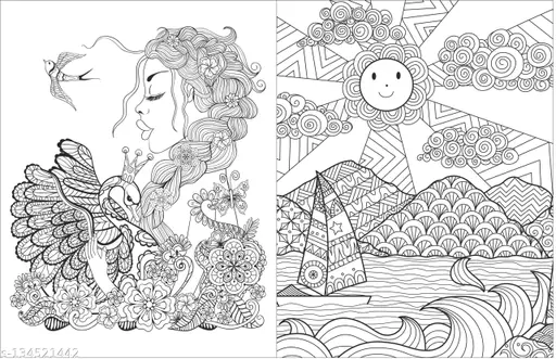 Colouring book for adults nature walk by sawan