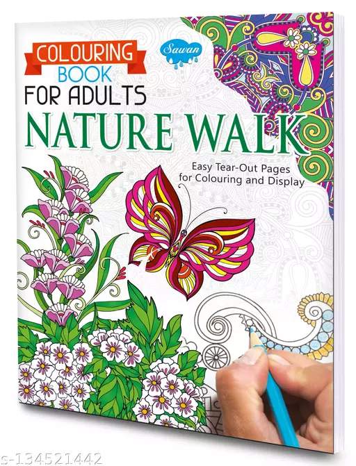 Colouring book for adults nature walk by sawan