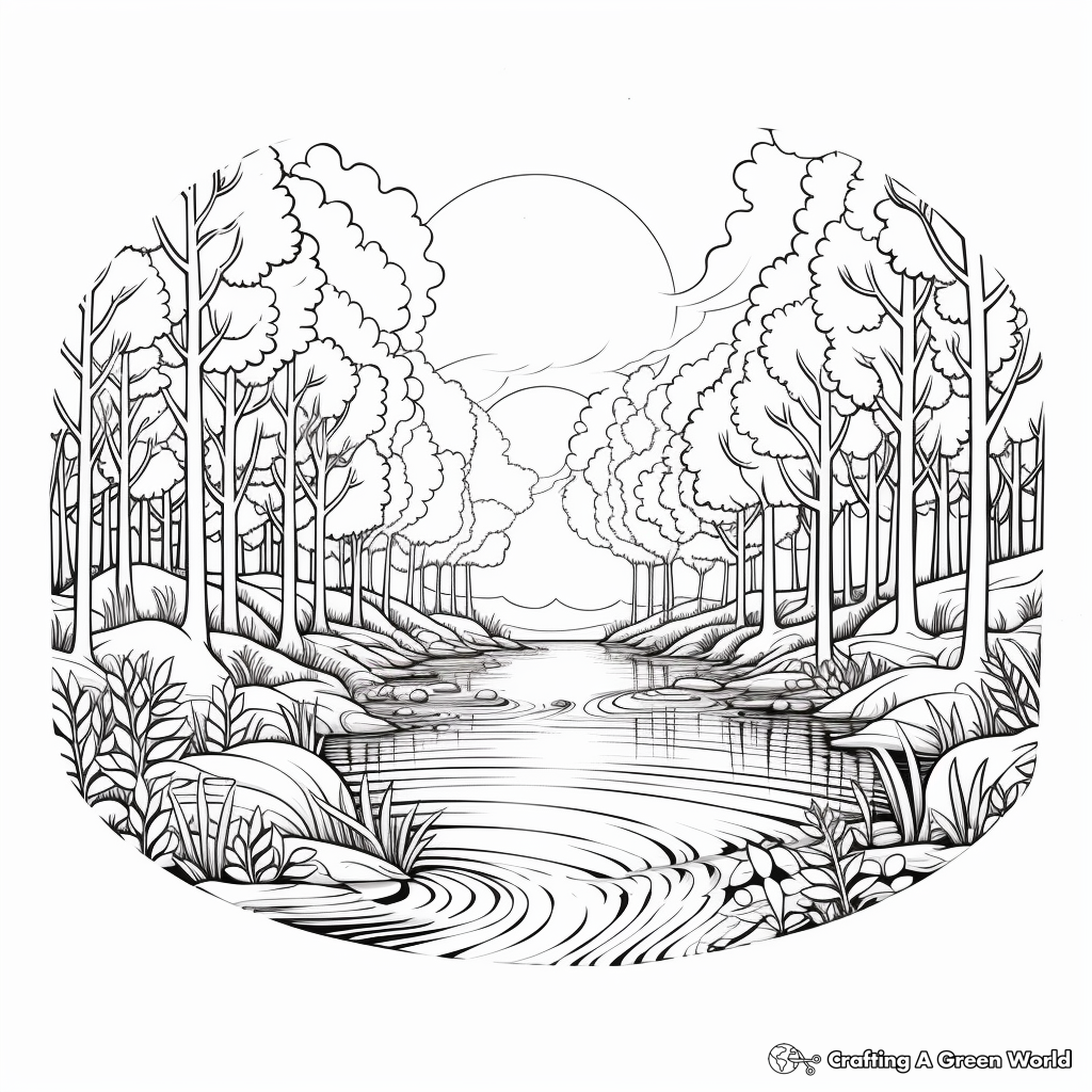 Nature coloring pages for adults