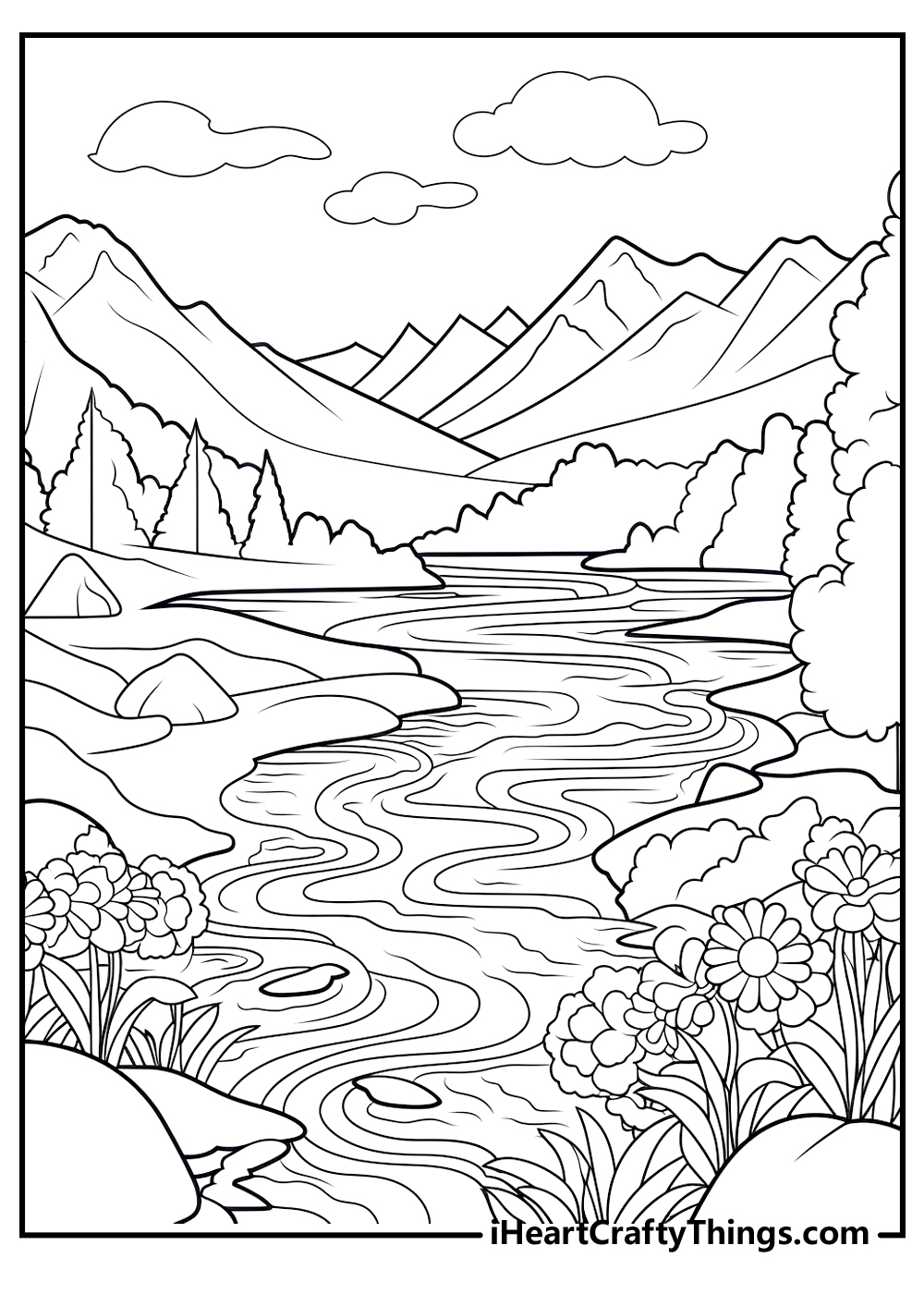 Nature coloring pages free printables