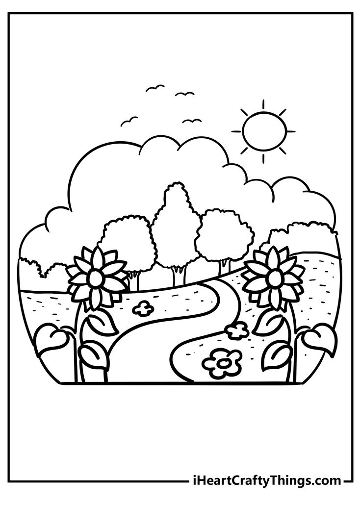 Nature coloring pages coloring pages nature colorful pictures