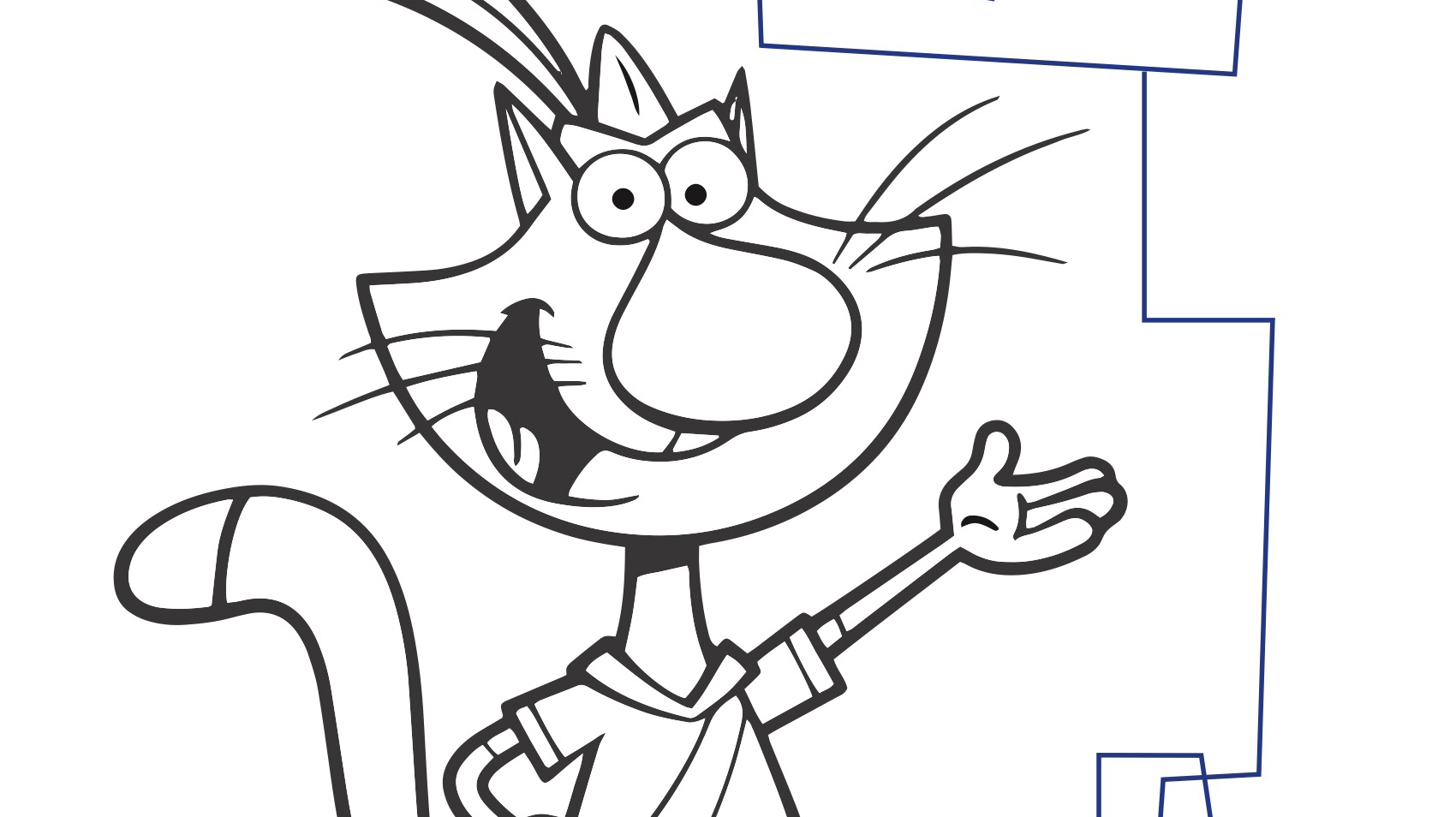 Nature cat coloring page kids coloring pages kids for parents