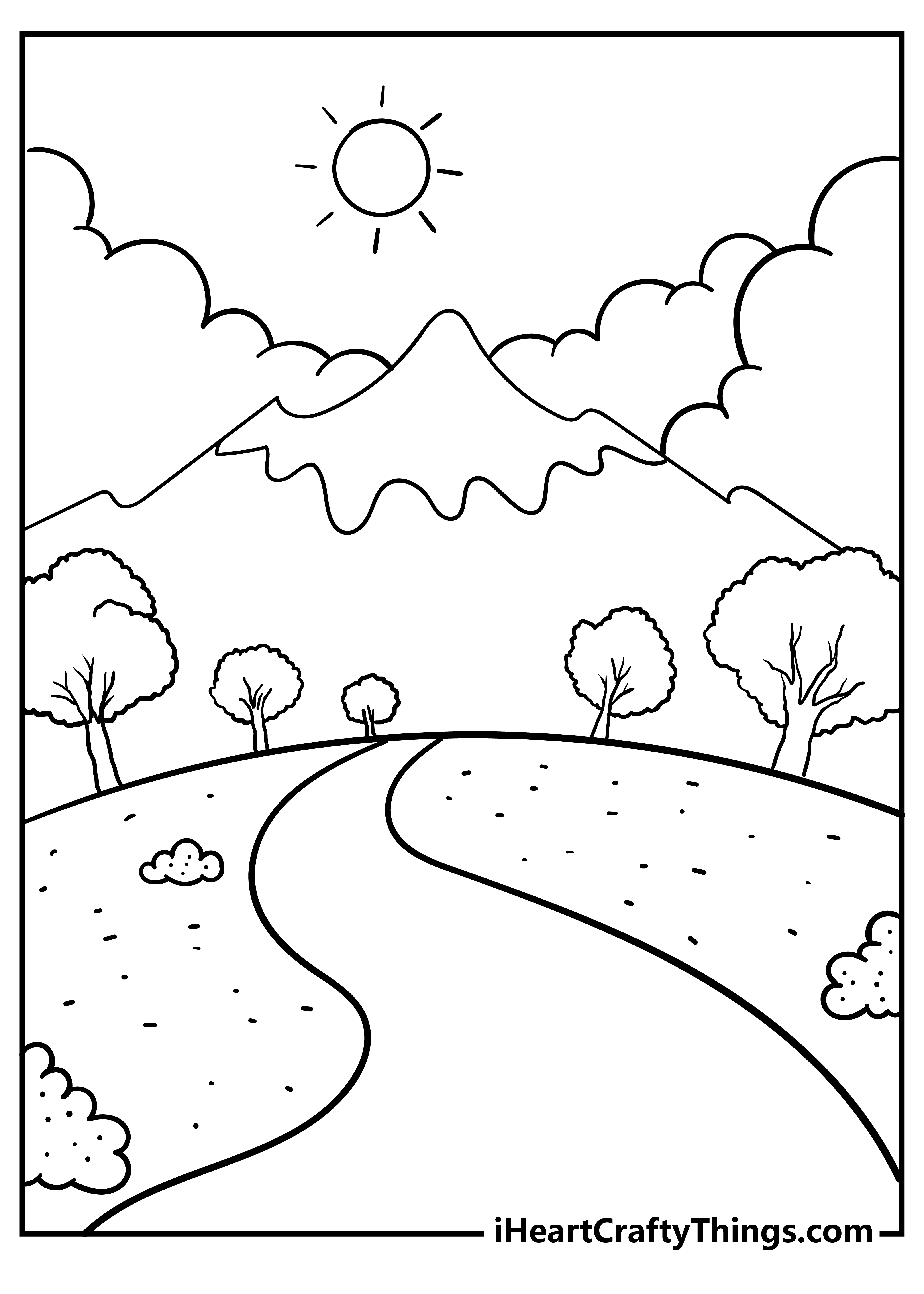 Nature coloring pages free printables