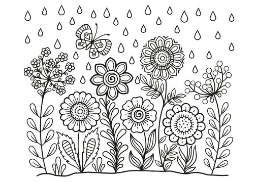 Nature coloring page images â browse photos vectors and video