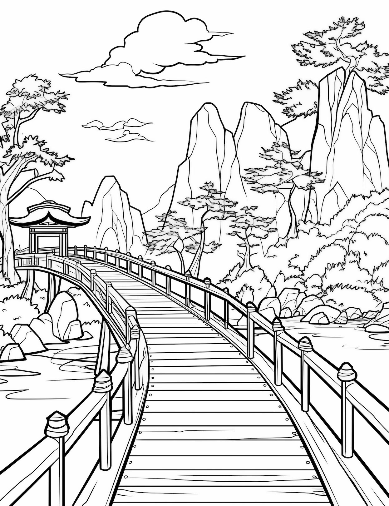 Breathtaking nature coloring pages