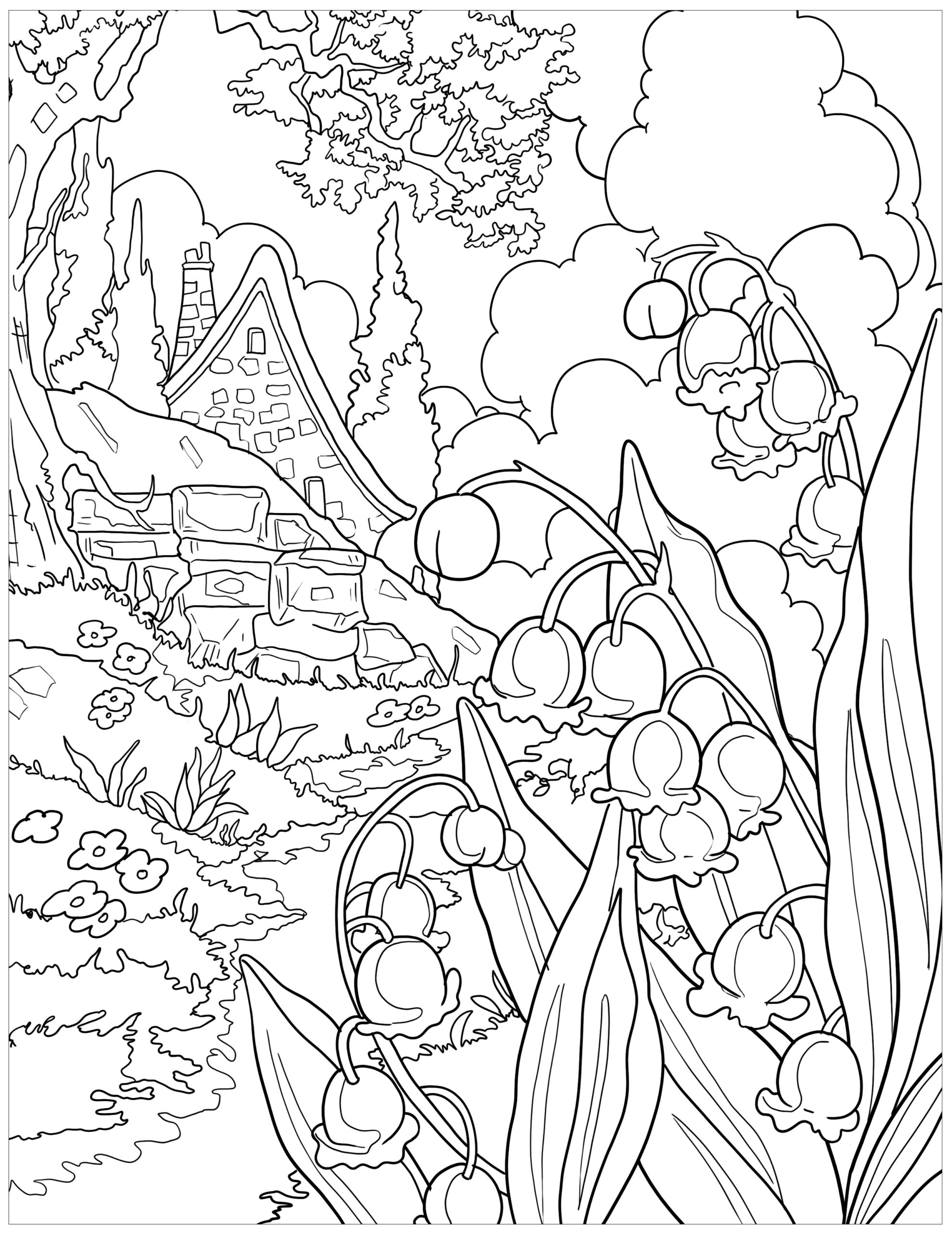 Explore natures beauty with our printable landscape coloring pages made by teachers