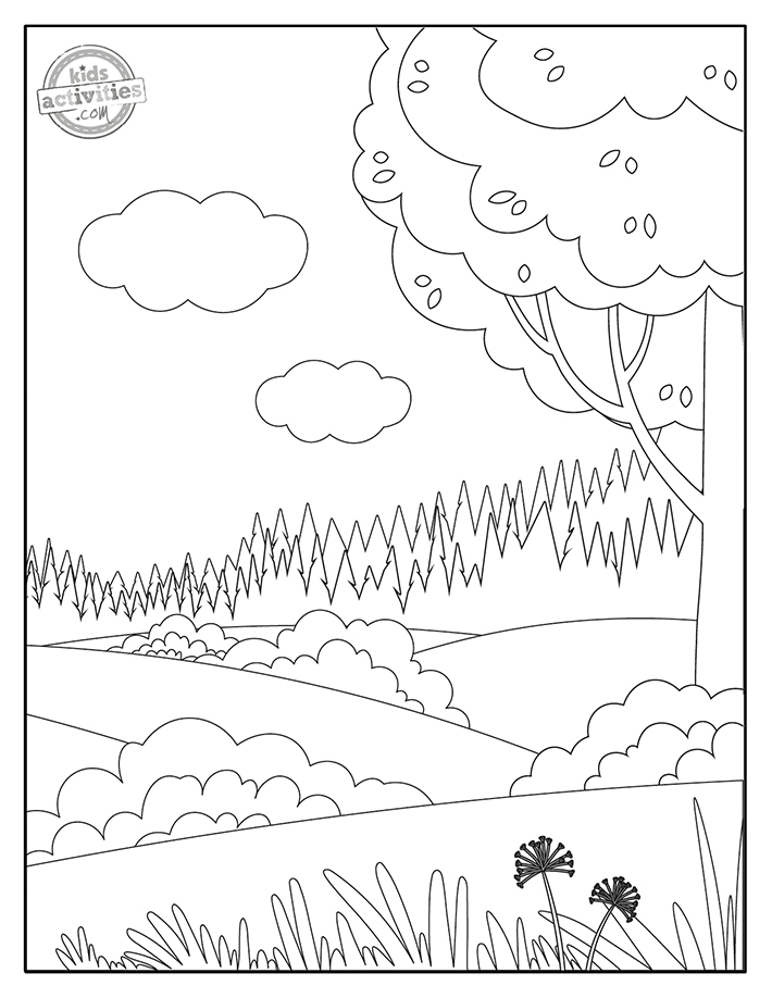 Free printable nature coloring pages kids activities blog