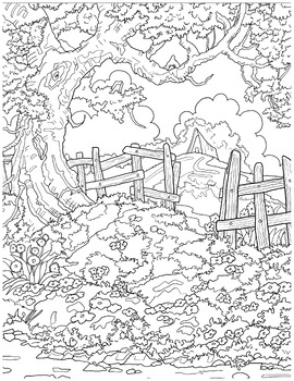 Explore natures beauty with our printable landscape coloring pages