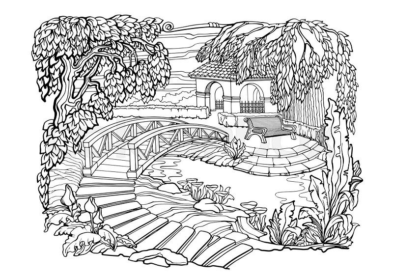 Romantic secret garden coloring pages anti