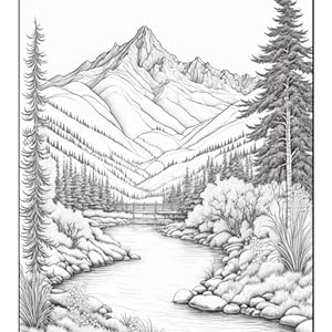 Wonderful landscapes beautiful scene adult coloring book enjoy cozy countryside scenes natures charming forest majestic mountains anson annie books