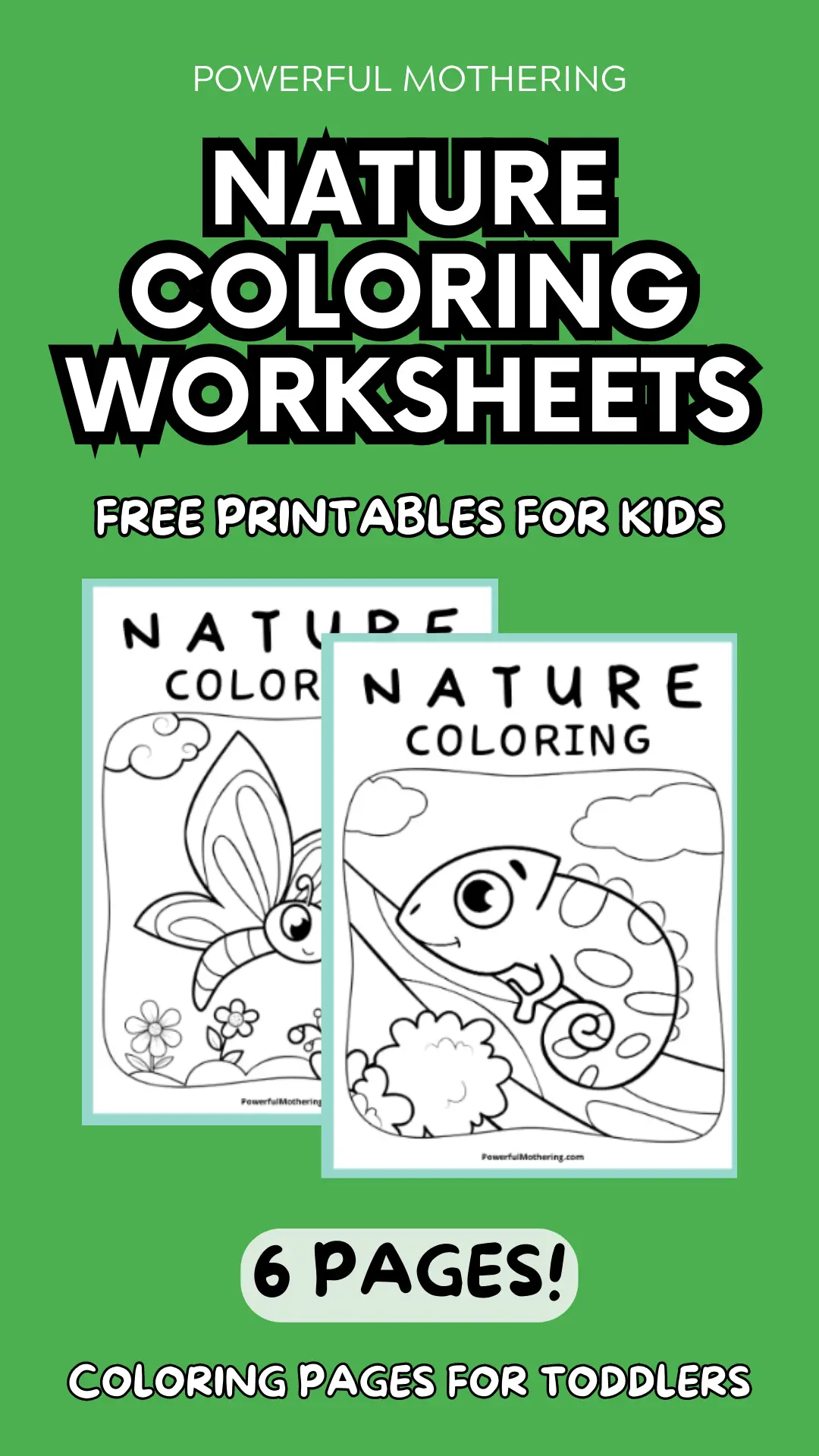 Nature coloring worksheets