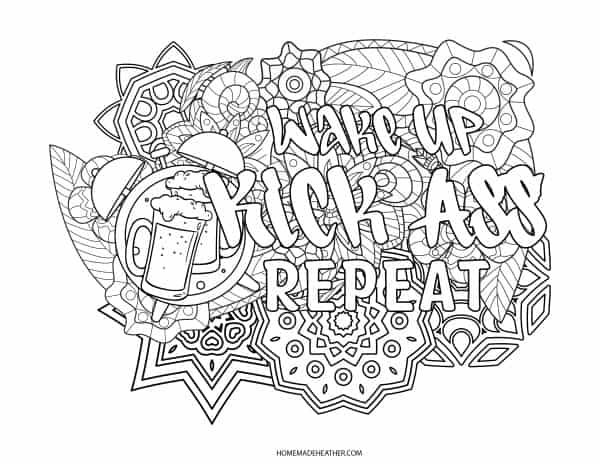 Free adult swear word coloring pages homemade heather