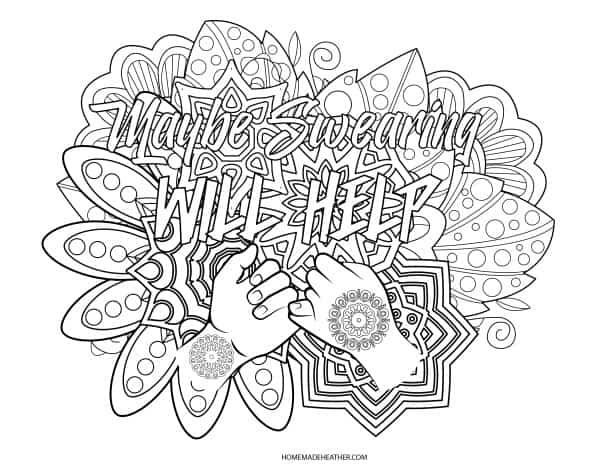 Free adult swear word coloring pages homemade heather