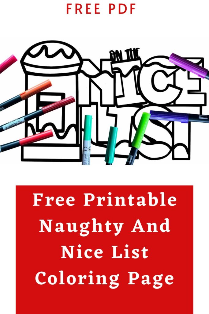 Naughty and nice list coloring page â extraordinary chaos